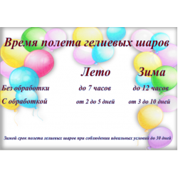 Сколько летают шарики?